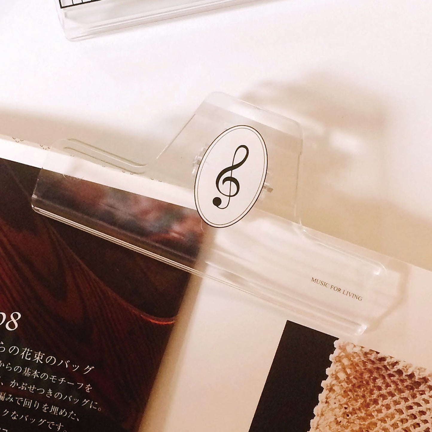 ミュージック ブッククリップ クリア