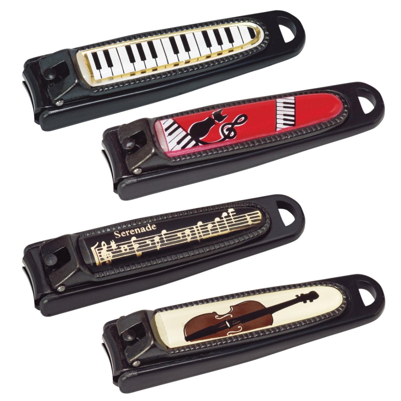 Coupe-ongles | Clavier/Chat et clavier/Partition musicale/Violon