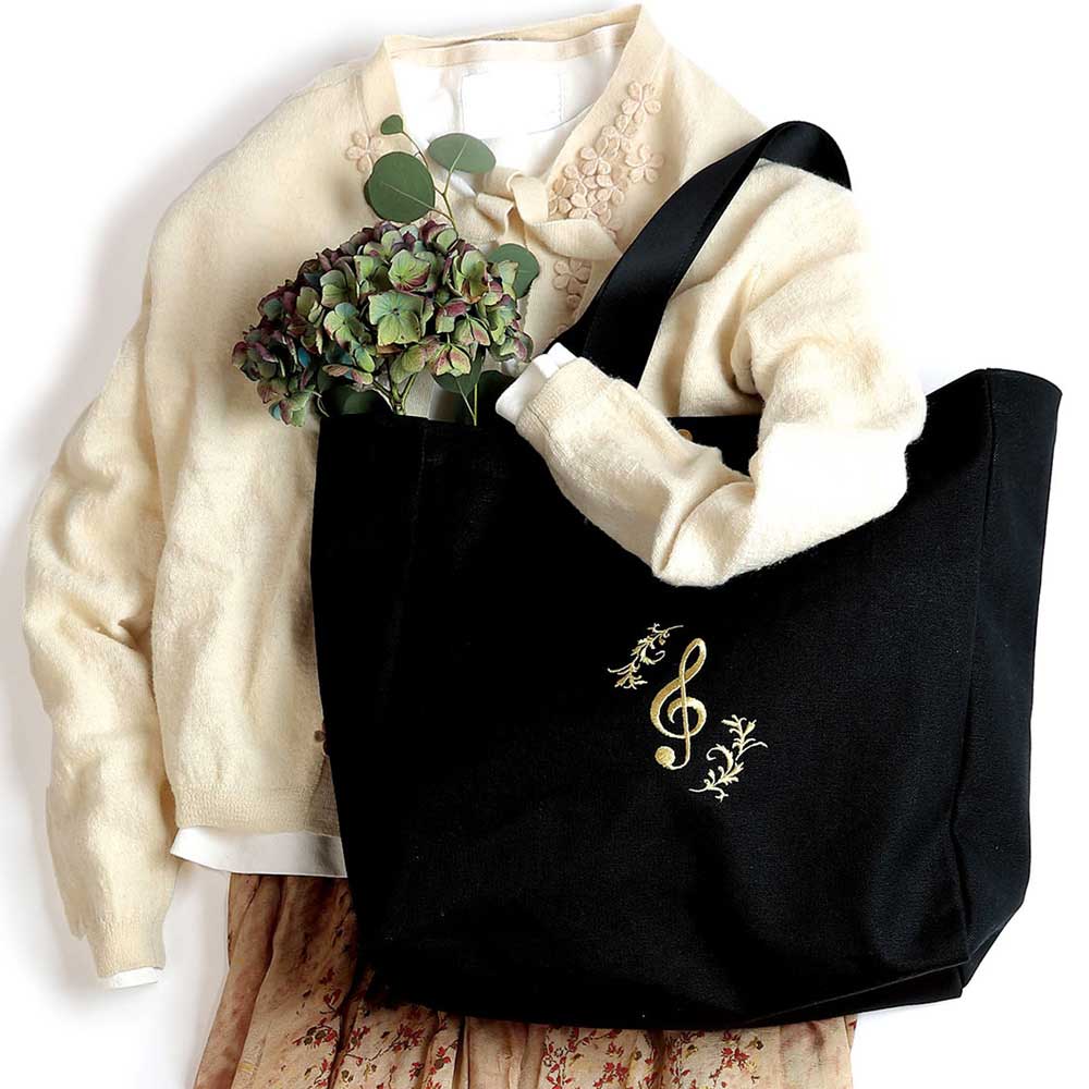 エンブロイダリー（刺繍）レッスンバッグ  G-clef