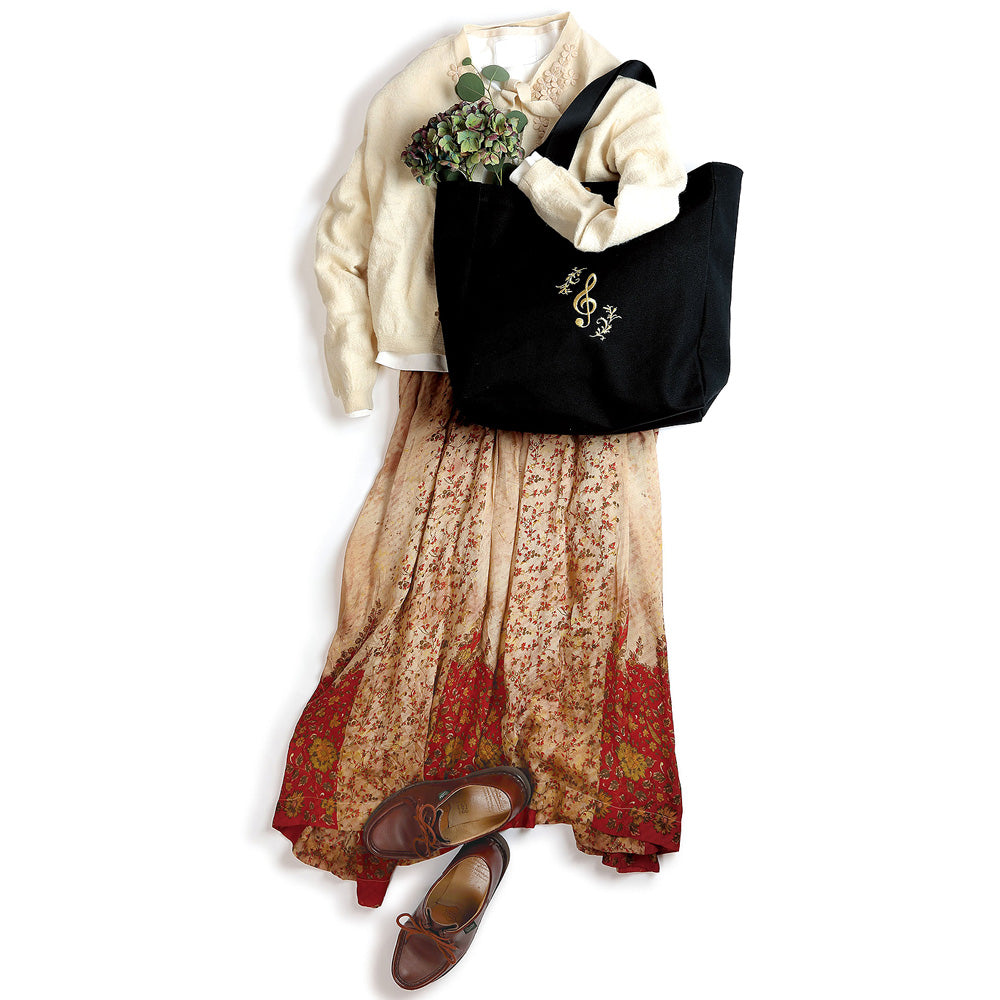 エンブロイダリー（刺繍）レッスンバッグ  G-clef