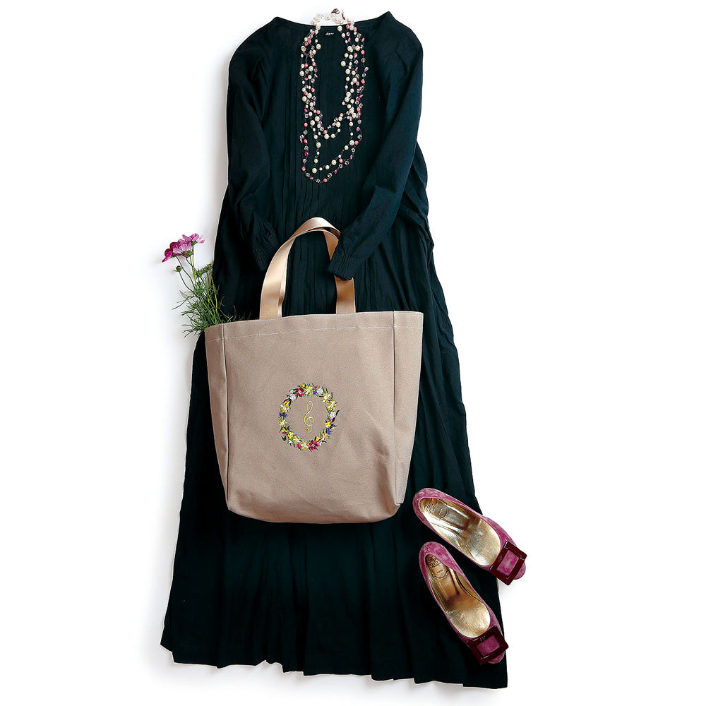 エンブロイダリー（刺繍）レッスンバッグ リース