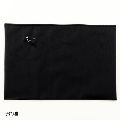 繻子（しゅす）織りブックカバー　［鍵盤/飛び猫/立ち猫/ト音記号/ヘ音記号］