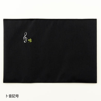 繻子（しゅす）織りブックカバー　［鍵盤/飛び猫/立ち猫/ト音記号/ヘ音記号］