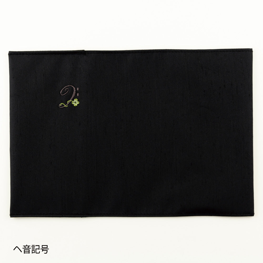 繻子（しゅす）織りブックカバー　［鍵盤/飛び猫/立ち猫/ト音記号/ヘ音記号］