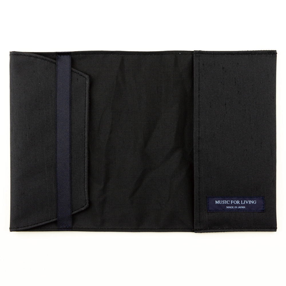 繻子（しゅす）織りブックカバー　［鍵盤/飛び猫/立ち猫/ト音記号/ヘ音記号］