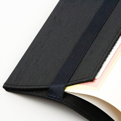 繻子（しゅす）織りブックカバー　［鍵盤/飛び猫/立ち猫/ト音記号/ヘ音記号］