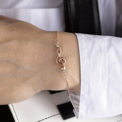 ファイン ブレスレット ブラス＆クリスタル