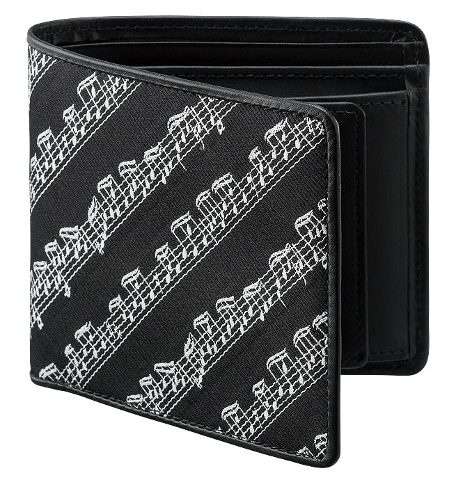 Black bifold wallet [MUSIC for LIVING LEATHER]