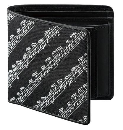 Black bifold wallet [MUSIC for LIVING LEATHER]