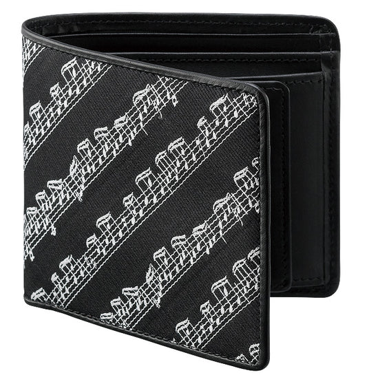 Black bifold wallet [MUSIC for LIVING LEATHER]