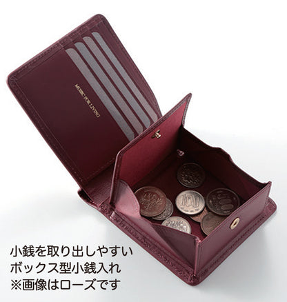 Black bifold wallet [MUSIC for LIVING LEATHER]