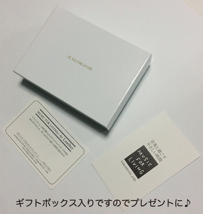 Black bifold wallet [MUSIC for LIVING LEATHER]