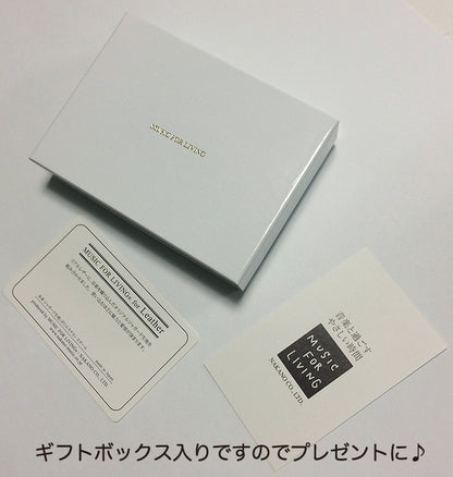 Black bifold wallet [MUSIC for LIVING LEATHER]