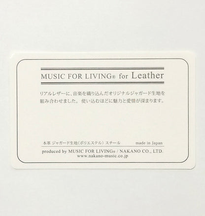 Estuche para tarjetas, negro/rosa [MUSIC for LIVING LEATHER]