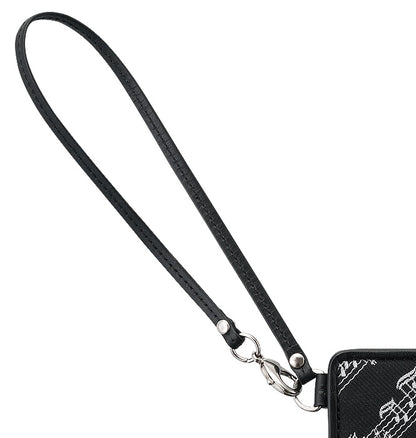 Estuche para tarjetas, negro/rosa [MUSIC for LIVING LEATHER]