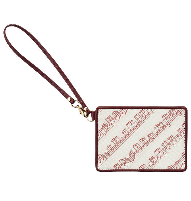Estuche para tarjetas, negro/rosa [MUSIC for LIVING LEATHER]