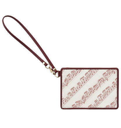 Estuche para tarjetas, negro/rosa [MUSIC for LIVING LEATHER]