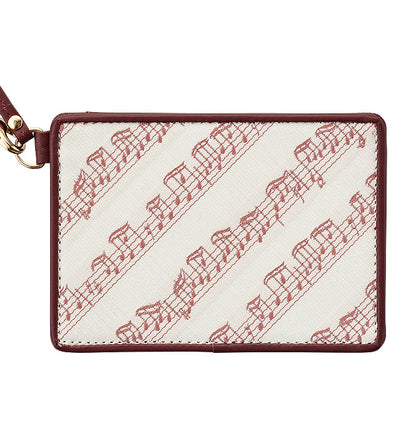 Estuche para tarjetas, negro/rosa [MUSIC for LIVING LEATHER]