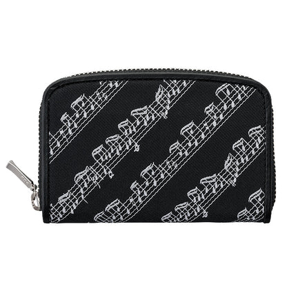 Porta-moedas e porta-cartões, preto [MUSIC for LIVING LEATHER]