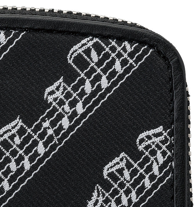 Porta-moedas e porta-cartões, preto [MUSIC for LIVING LEATHER]