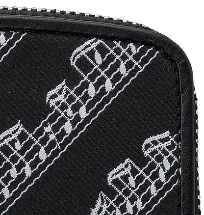 Porta-moedas e porta-cartões, preto [MUSIC for LIVING LEATHER]