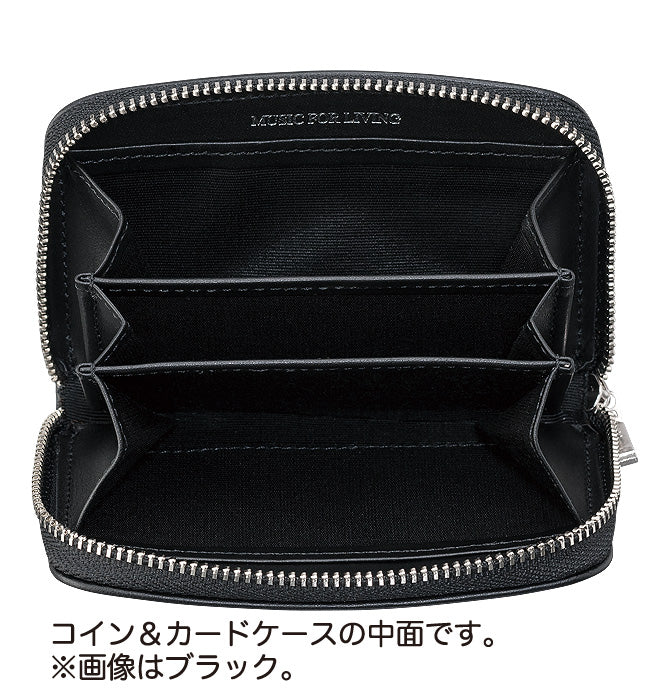 Porta-moedas e porta-cartões, preto [MUSIC for LIVING LEATHER]