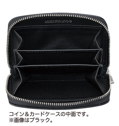 Porta-moedas e porta-cartões, preto [MUSIC for LIVING LEATHER]