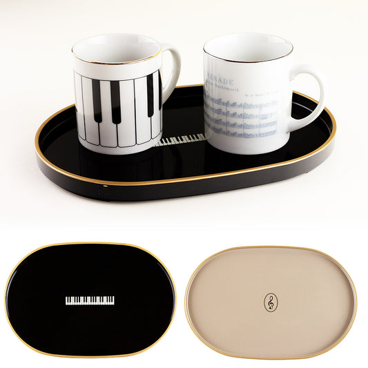 トレーミニ（鍵盤/ブラック、ト音記号/グレージュ）