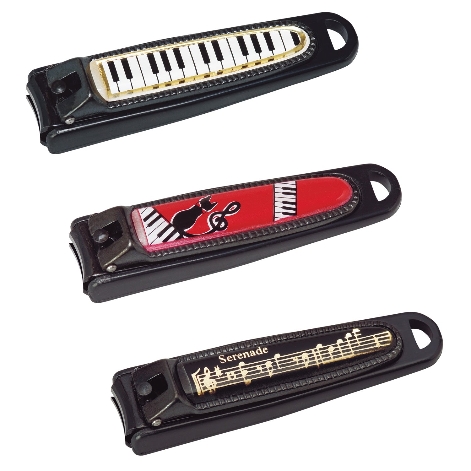 Nail clippers | Keyboard / Cat and keyboard / Sheet music – MUSIC