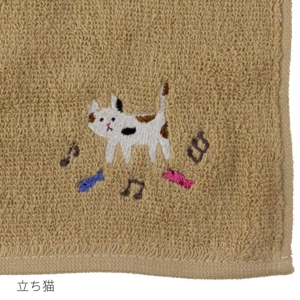 エンブロイダリー（刺繍）ハンカチタオル