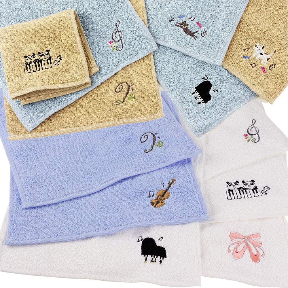 エンブロイダリー（刺繍）ハンカチタオル